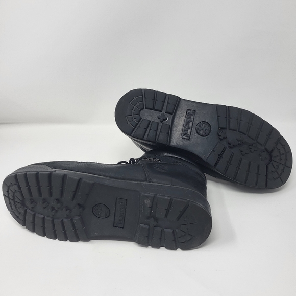 Timberland Field Boots Black Waterproof Leather Men Size 7 Youth 7 Women 8.5 - Picture 11 of 14